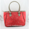 fashion polyester whole sale print simple girl handbag,young lady tote bag